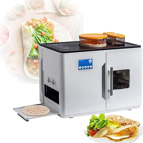 Automatic Roti Maker, Electric Chapati Tortilla Pancake Flatbreads Pita Making Machine, Rotis Naan Maker, One Key to Make 20 Pcs/One Time, for Chapati, Flour Tortilla