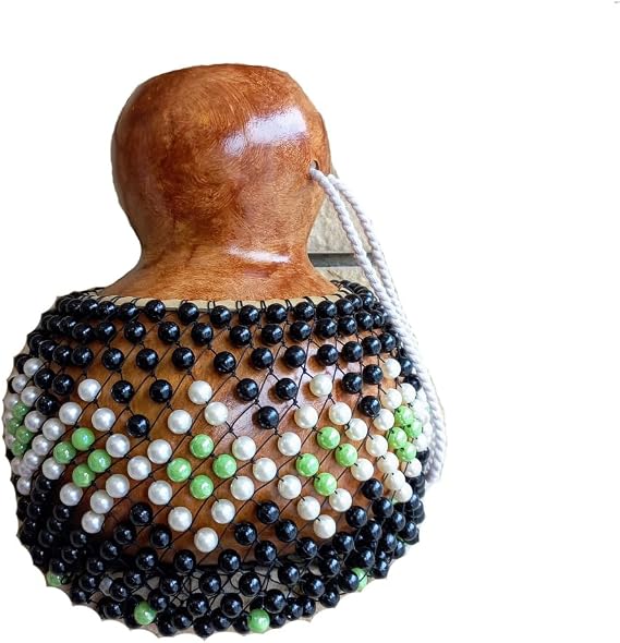 Black white and green beaded instrument, Abe instrument, Latin Instrument, Musician gifts, Rhythm instrument, Valentine's day gift