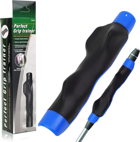 Golf Grip Trainer, Right Handed Golf Swing Trainer, Ensures Proper Posture & Tempo, Golf Training Aid for All Levels