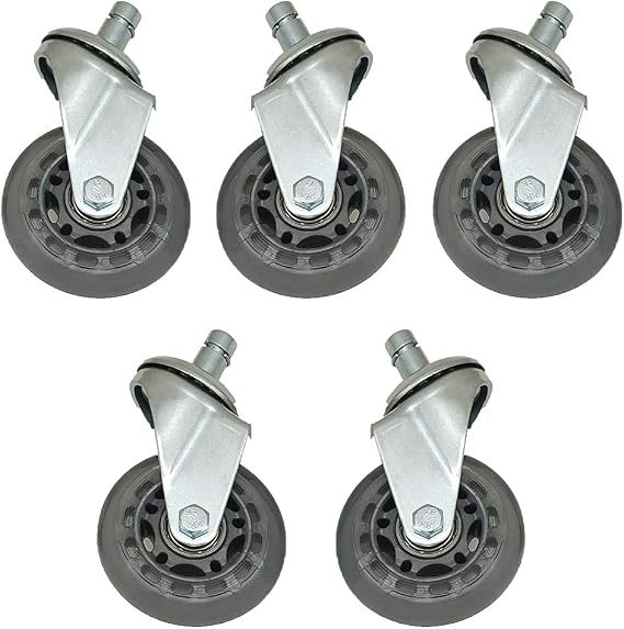 2.5" Office Chair Wheels for Office Rolling Stool Chair Replacement,Protect All Floor Heavy Duty