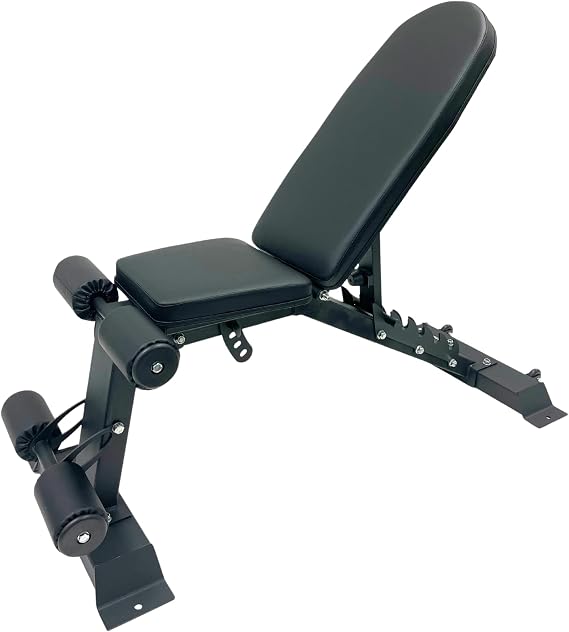 HulkFit Heavy-Duty Adjustable Utility Flat Incline Decline Exercise Weight Bench - Multicolor