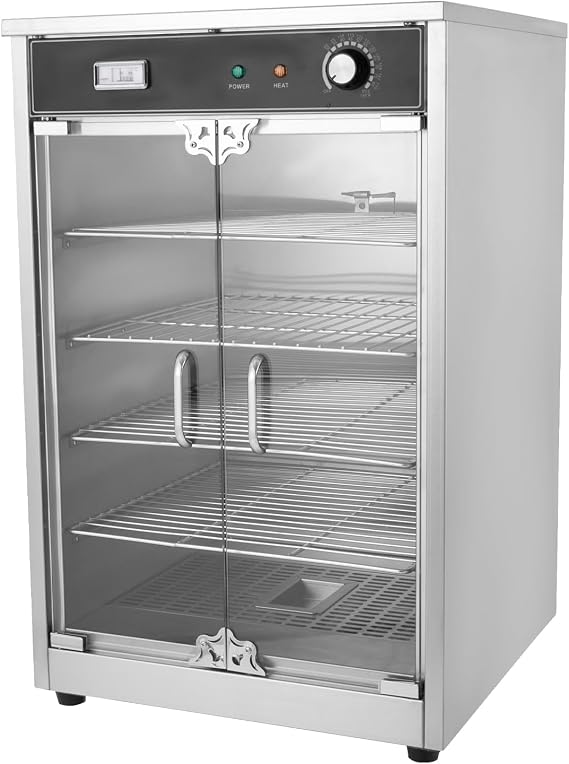 5-Tier Food Warmer, 600W Commercial Food Warmer Display Electric Heating Pizza Pastry Warmer Display Case 85-185F for Buffet Restaurant Countertop Catering Hot Box Warming Holding Cabinet