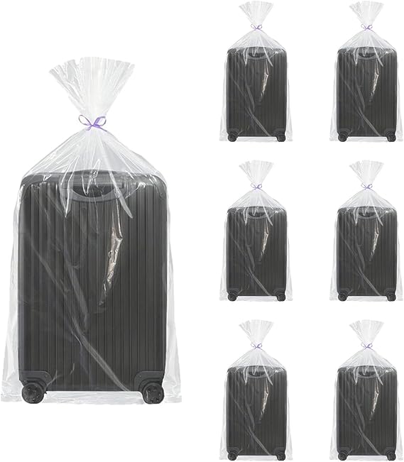 6Pcs Large Clear Plastic Storage Bags,90x120cm,Suitcase Storage Bags