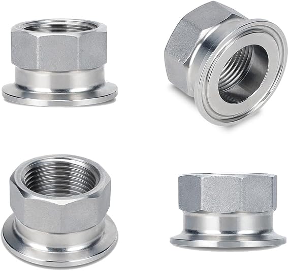 DAN SPEED 1-1/2 Inch Stainless Steel SS304 NPT thread quick-fit hexagon socket joint double-end clamp type (304 * 1-1/2)