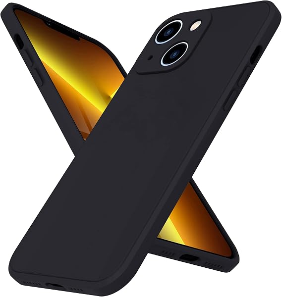 for iPhone 13 Case 6.1-inch,Liquid Silicone Gel Rubber Black