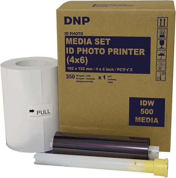 DNP IDW500 ID Printer Media, Paper & Ribbon kit. Total of 350 Prints Size 4x6. EVENTPRINTERS is THE Authorized DNP Dealer!