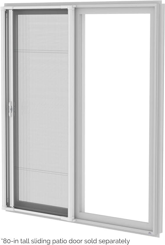 LARSON Brisa White Sliding Patio Door Screen 60-72 in Wide