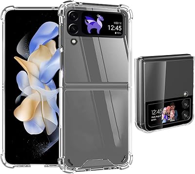 Case for Samsung Galaxy Z Flip 4 5G Clear TPU Four Corners Protective Cover Transparent Soft funda