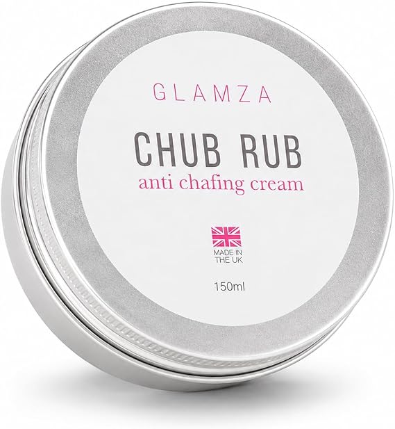 Chamois Cream GLAMZA ‘Chub Rub’ Anti Chafing Cream for Men & Women - Prevents Chaffing for Cyclists, Runners and More (150ml)
