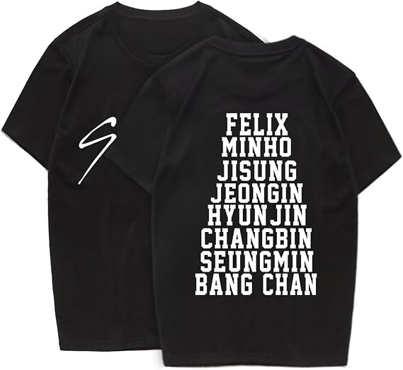KPOP Skz Felix Merch T-Shirt Skz Bangchan Support Shirt Han Jisung Hyunjin Minho Changbin Shirt Unisex Tee Top,Team,3XL