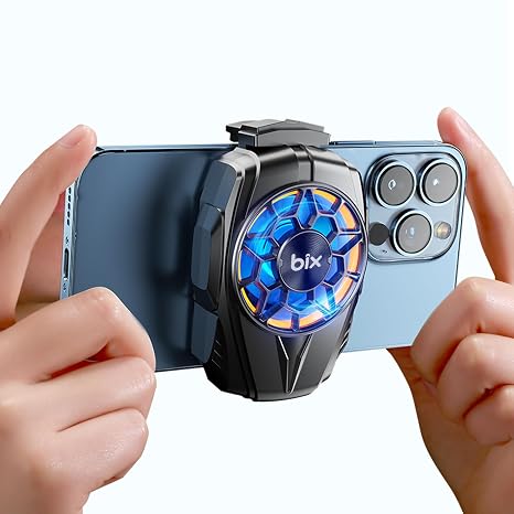 Bix BXCP04G Ultra Sessiz ve Güçlü Telefon Soğutucu Fan, 4.5-7 inç Cihazlarla Uyumlu, Oyuncular İçin Klipsli Özel Tasarım