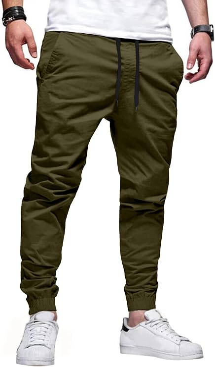 HOTake Men's Casual Lightweight Chino Jogger Pants