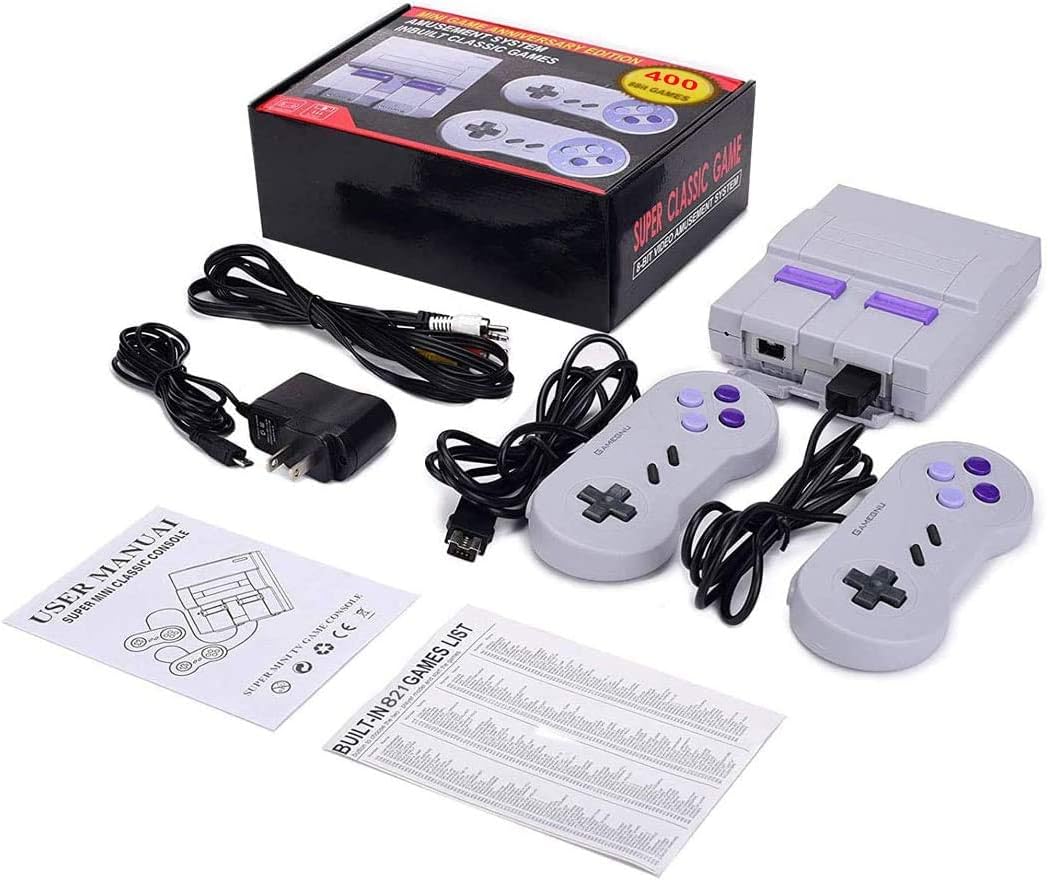The Most Retro） Classic Handheld Game Console, Built-in 400 Classic Games and 2 NES Classic Button Controller Av Output Video Games, is an Ideal Gift Choice for Children and Adults