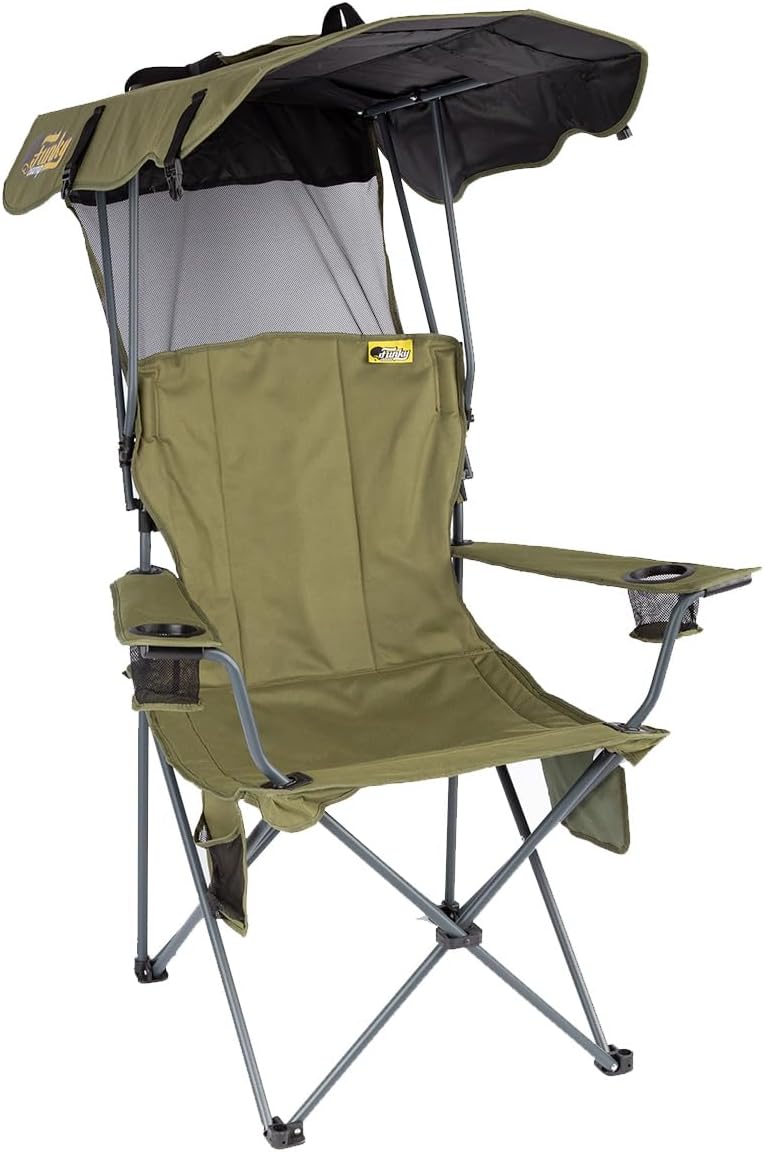 FUNKY CHAIRS Canopy Camping Chair with Awning - Khaki