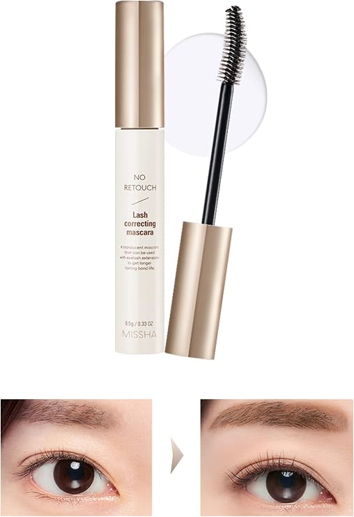 MISSHA Nourishing Transparent Mascara No Retouch Lash Correcting Mascara Containing Keratin and Collagen