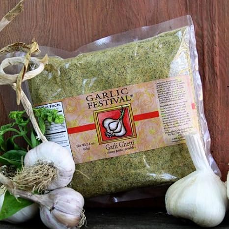Garlic Festival Foods Garli Ghetti Cheesy Garlic Sprinkle Resealable Flat Pack