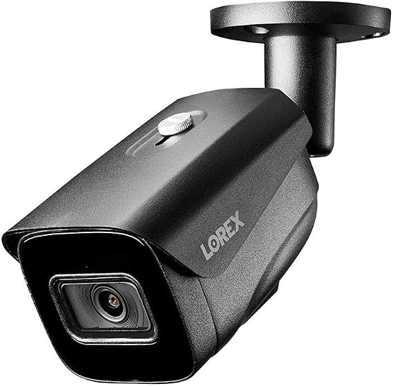Lorex 4K (8MP) Smart IP Bullet Security Camera with Listen-in Audio and Real-Time 30FPS Recording - Black