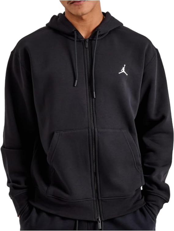 Jordan Brooklyn Full-Zip Fleece Hoodie (FV7289-010, Black) Size Medium