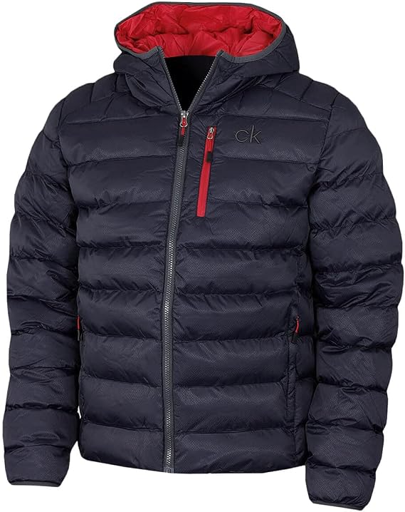 Calvin Klein Mens 2026 San Gabriel Padded Woven Jacquard Jacket