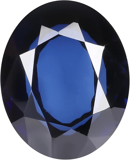 REAL-GEMS Loose Blue Sapphire 11.2 Ct. Oval Cut Loose Stone For Jewelry Making
