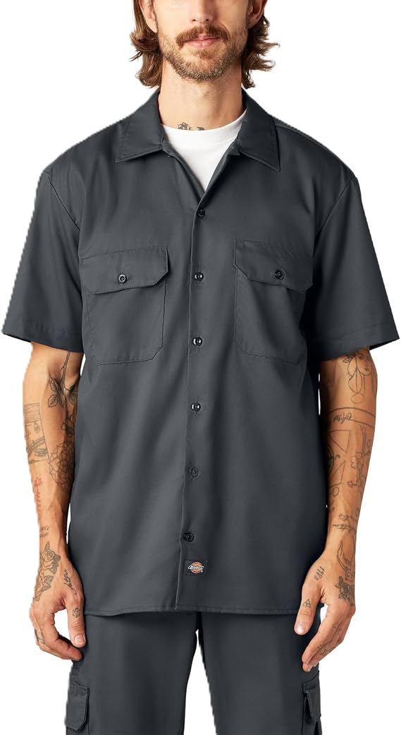 Dickies Men's Flex Relaxed Fit Short Sleeve Work Shirt