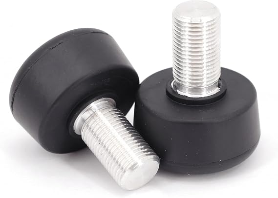 BTFL Toe Stops 90A Round Durable PU Rubber Stoppers Brake for Roller Skates - Adjustable Height- 5/8" Shaft, 30MM Long Gripper- 2 Pc Set