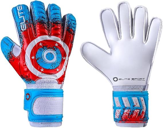 Elite Sport 2020 Stars Youth Goalkeeper Gloves - Red-White-Blue 5