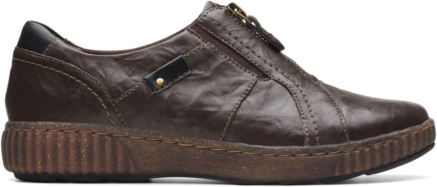Clarks 261743444085 Magnolia Zip Dark Brown Ladies' M110