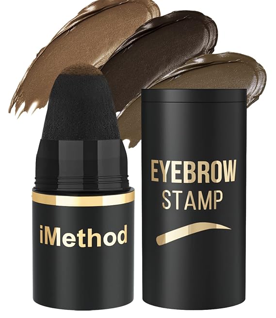 iMethod Eyebrow Stamp for Eyebrow Stencil Kit - Brow Stamp Refill Eyebrow Pomade, Light Brown