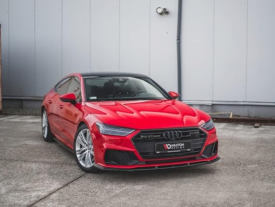 Front Bumper Lip Spoiler Compatible with Audi A7 C8 S-LINE (2017-) Maxton Design Splitter