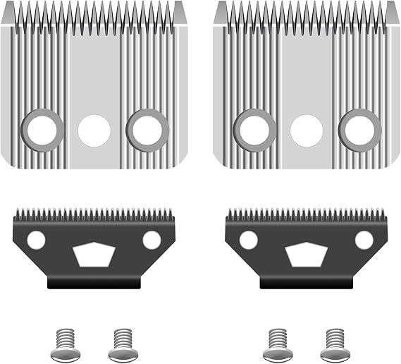 BESTBOMG Set of 2 Star Blade Replacement Blades for Dog Trimmer Compatible with Moser 1400 Stainless Steel 0.7-3mm