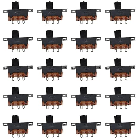 Slide Switches Vertical Latching 20pcs 50V 0.5A New 7mm High Knob Panel Mount Micro Mini Toggle Switch Electrical Equipment