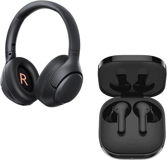 QCY H3 ANC Headphones Black + T13 Wireless Earbuds Black