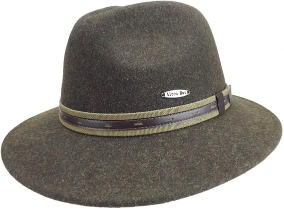 Oktoberfest Haus | Classic Australian Outback Akubra Snowy River Wide Brim Hat | Quality Unisex Boonie Hat Brown