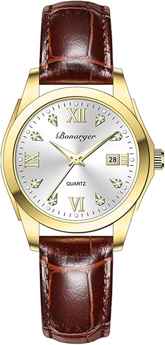 BESTKANG Vintage Women Watches Roman Numerals Dress Watch Leather Quartz