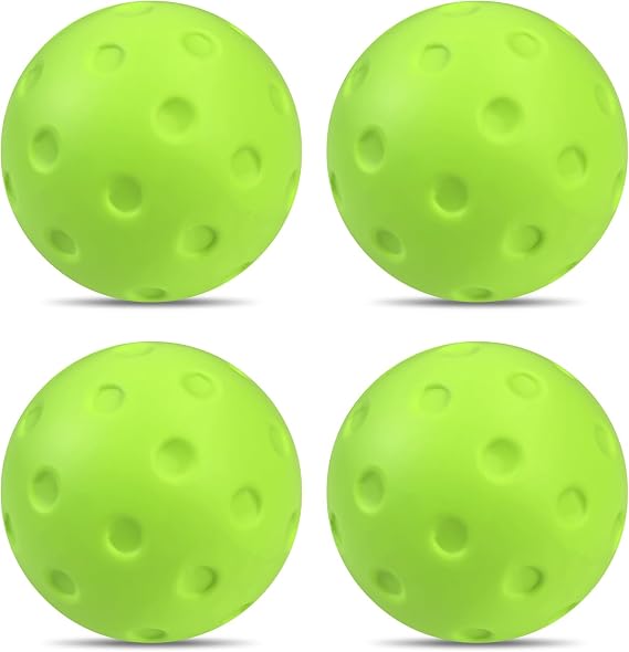 MYKUJA Foam Pickleball Balls, Silent Foam Balls for Tennis and Pickleballs Practice, Indoor Pickleball Ball Outdoor for Noise Reducing, 4 Pack