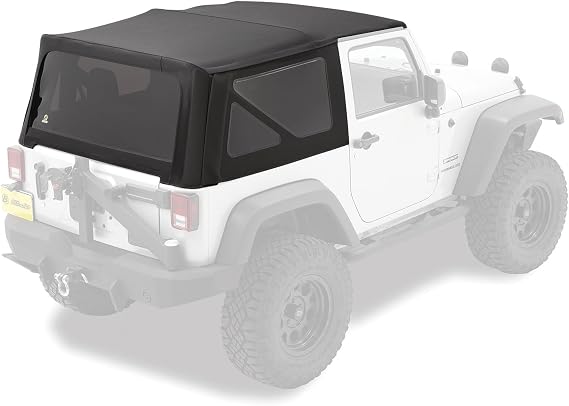 Bestop Replace-A-Top for OEM - Jeep '97-06 Wrangler TJ Exc. Unlimited (Premium Black Twill; Tinted Windows; No Door Skins Included)