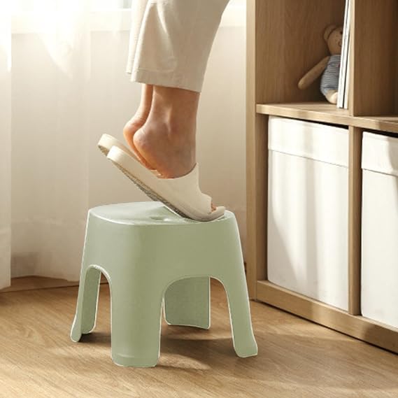 Plastic Stool Step Ladder for Adults Plastic Foot Stool Non-Slip Plastic Stool Step Stool Kitchen Mini Stools Plastic Seat Stools for Bedroom, Bathroom, Kitchen, Living Room, Office