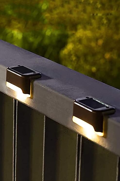 Chermik 4 Lü Solar Köşebent Led Bahçe Lambası Güneş Enerjili Şarj Edilen Merdiven Veranda Bahçe Yolu 1430