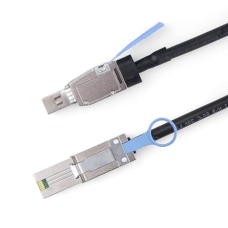 10Gtek SFF-8644 to SFF-8088 SAS Cable, 6Gbps External Mini SAS HD to SAS 2.0 (26-Pin) for RAID/Server/Data Center, 100-Ohm, 1m/3.3ft