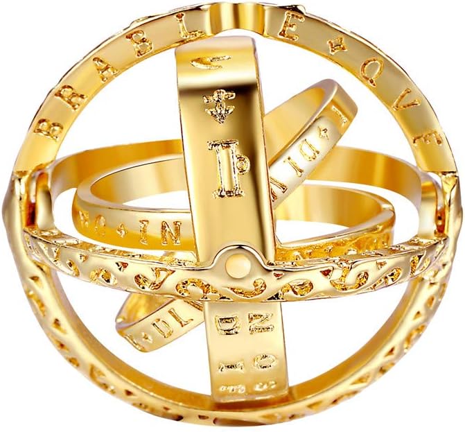 Unisex Copper Vintage Astronomical Ball Ring