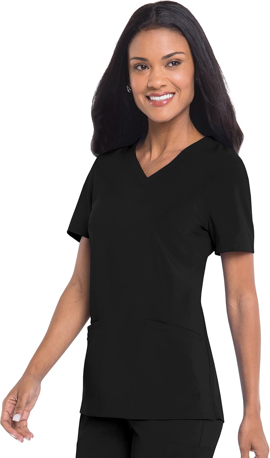Urbane Performance Tailored Fit Super Stretch 3-Pocket Scrub Top for Women 9015