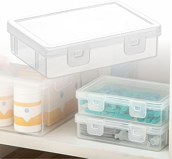 Glucose Lancet Storage Box - Diabetes Testing Tools Keeper for Organizers & Travel Kits, 4.6" L x 3.2" W x 1.2" H, 1 Pcs