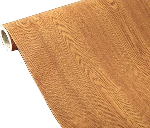 TOOLDECO Peel Stick Wood Grain Wallpaper Countertop Paper Funitures Decorative Vinyl Sticker(15.8Inch*138Inch)