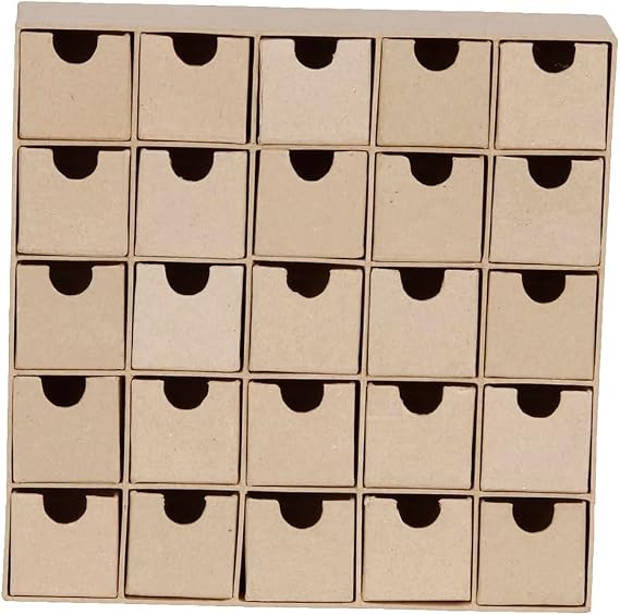 Decopatch Mache Multidrawer Unit, Brown, 5 x 25 x 25 cm