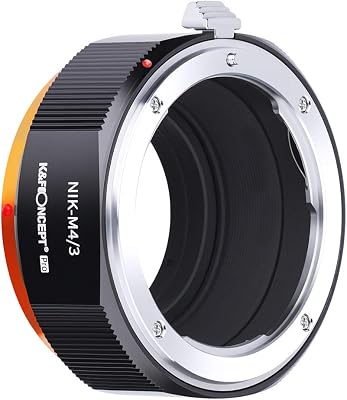 K&F Concept Lens Mount Adapter Compatible with Nikon AI F Mount Lens to Micro Four Thirds MFT, M43 Camera with Matting Varnish Compatible for Olympus Pen E-P1 P2 P3 P5 E-PL1