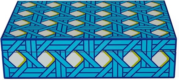 Jonathan Adler Large Basketweave Lacquer Box