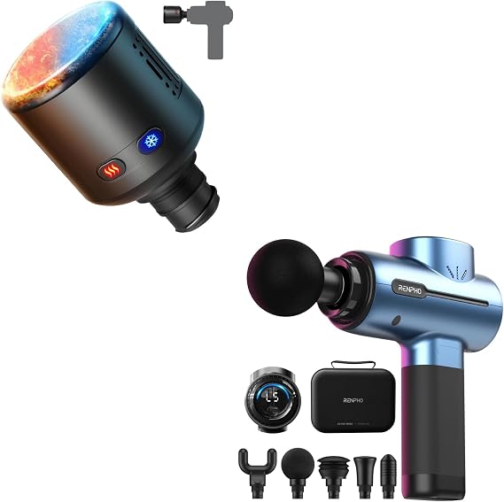 RENPHO Massage Gun Deep Tissue, Compatible Massage Gun Head with Heat and Cold