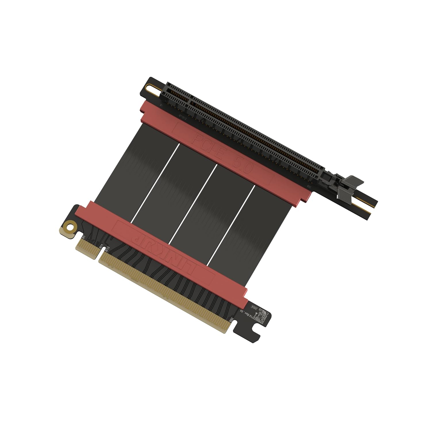 LINKUP PCIE 5.0 Riser Cable | for Vertical GPU Mount | Left Angle | Graphics Card GPU Ready | Usable with PCIe 4.0 & RX9070 RTX5090 | 5cm Total Length: 9cm