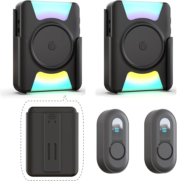 CallToU Hearing Impaired Doorbell 1000FT Wireless Battery Operated Door Bell With Vibrating Flashing Light Avoid Scare Others for Deaf at Home Office 2 Call Buttons 2 Portable Receivers | Wireless battery-powered receivers with sound, vibration and flashing light; 20 ringtones, 5 volume levels; no Wi-Fi needed